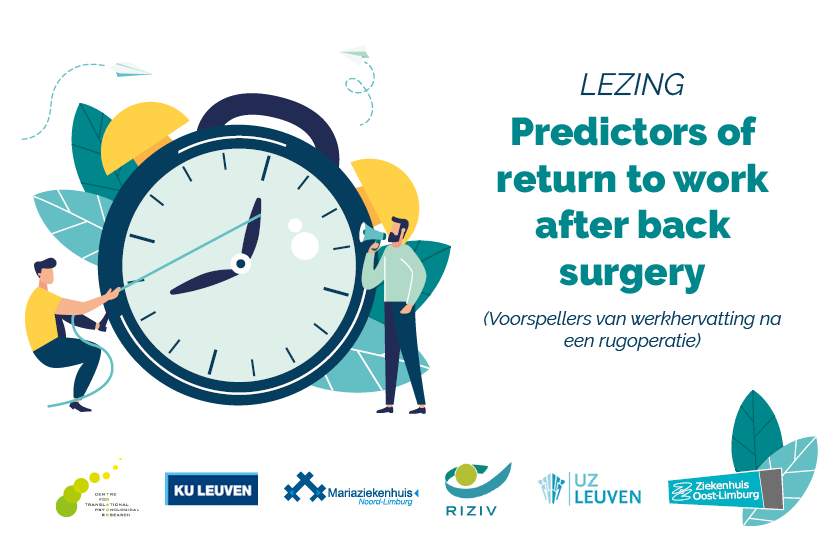 Lezing - Predictors of return to work after back surgery